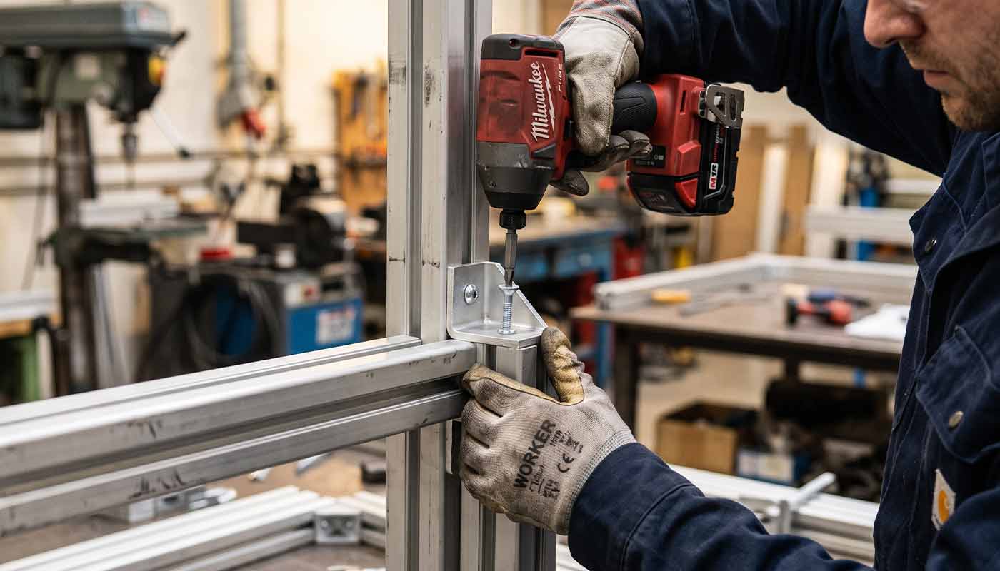 Aisle Containment Extrusion Being Installed in Data Center